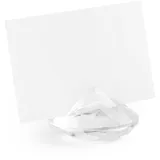 Partydeco Tischkartenhalter Diamant Acryl 10 Stück 40x23mm Kartenhalter Fotohalter Diamantene Hochzeit Deko