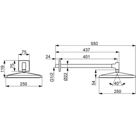 Hansa Aurelia Kopfbrause 250x250mm (47260340)