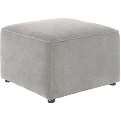 Hocker ANDAS "Sundstrup", grau (hellgrau), B:70cm H:47cm T:70cm, 100% Polyester, Hocker, Modulserie, individuelle Zusammenstellung