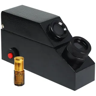 Edelstein-Refraktometer mit 0,01 nD-Skala, integriertem LED-Licht + RI-Öl Edelstein-Tester für Schmuck, Diamanten, Moissanite, Mineralien, Kristalle und Laboranwendungen, inklusive Polarisationsfilter