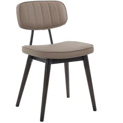 Violeta | Bistro Stuhl | Leder | Taupe