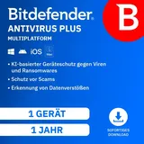 BitDefender Antivirus Plus Multiplatform 2026 ESD 1 Gerät 1 Jahr DE Win Android iOS