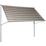 Angerer Klemmmarkise Premium Streifen 350 x 170 cm taupe/weiß