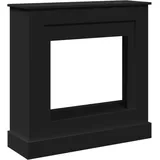Kaminumrandung Schwarz 90x30x90 cm Holzwerkstoff - Schwarz