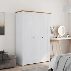vidaXL Kleiderschrank 3-türig 118 x 171 x 50 cm Weiß