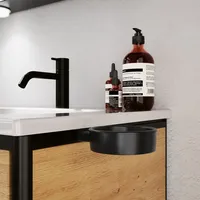 Burgbad Vry Föhnhalter, Schwarz matt, Innendurchmesser 90mm, ACJW001