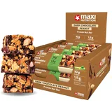 MaxiNutrition Dark Chocolate Peanut Nussriegel vegan 12x46g – Protein Riegel aus ganzen Nüssen mit 22% Protein, plant based, ohne Zuckerzusatz, ohne künstliche Aromen