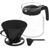 VIVALTO Glaskanne mit Filter und Deckel, 1,2 l