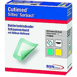 Cutimed Siltec Sorbact PU-Verb.7,5x7,5 cm 12 St