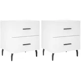 vidaXL Nachtschrank 40 x 35 x 47,5 cm Weiß
