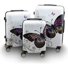 Berwin Bituxx Kofferset 3teilig Design Butterfly MS-17185 - Bunt