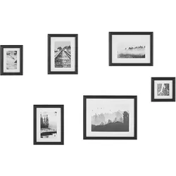 Bilderrahmen 6er Set ZINARE Landschaft Schwarz