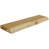 holz4home Schwebendes Wandregal aus Eiche 70cm mit Baumkante Natur