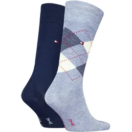 Tommy Hilfiger TH Men Sock Check 2er Pack Blau 47-49