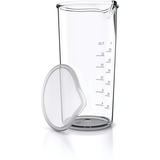 Arendo Messbecher 600ml ideal für elektrische Handmixer und Handrührer, Skalierung für Milliliter und Unzen, Transparent