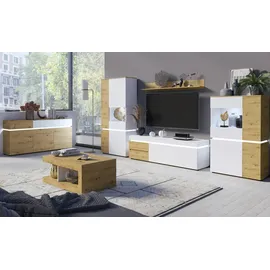 Möbel Kraft Vitrine Luci ¦ weiß ¦ Maße (cm): B: 91 H: 199 T: 40.0