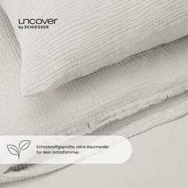 SCHIESSER Lennox Uni Helltaupe 135 x 200 cm + 80 x 80 cm