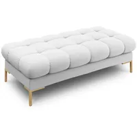 Micadoni Bank, Hellgrau, 2-Sitzer, 133x41x62 cm, Hergestellt in Europa,