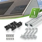 Tepto Schrägdach Montageset¬†Silber für 1 PV-Modul senkrecht 30 mm Rahmenh√∂he