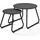 Mojawo 2-teiliges Beistelltisch-Set, schwarz, ineinander stellbar, Ø 60/40 cm