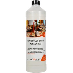 NOVADUR Klarspüler sauer , Verhindert Kalkschlieren und Wasserflecken, 1000 ml - Flasche