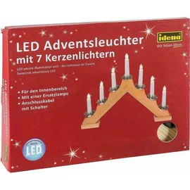 IDENA Adventsleuchter LED Dekoleuchte braun