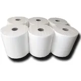 Premium Handtuchrollen 2-lagig, ca. 21 cm breit, aus 100% Zellstoff, kompatibel mit Spendern für Außenabwicklung, 6 Rollen – Weiche und saugstarke Papierhandtuchrollen