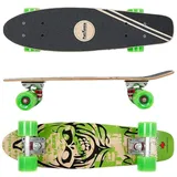 FunTomia Mini-Board Cruiser Skateboard 57cm aus 7-lagigem kanadischem Ahornholz inkl. ABEC-9 Kugellager - mit oder Ohne LED Rollen