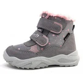 superfit Klettstiefel Grau/Rosa 22