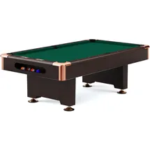 Automaten Hoffmann Billardtisch Club Pro III Dekor Nussbaum, Simonis 860, Yellow-Green, 9 ft (Spielfeld 254x127 cm)