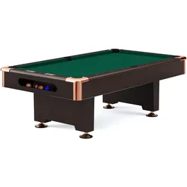 Automaten Hoffmann Billardtisch Club Pro III Dekor Nussbaum, Simonis 860, Yellow-Green, 9 ft (Spielfeld 254x127 cm)