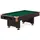 Automaten Hoffmann Billardtisch Club Pro III Dekor Nussbaum, Simonis 860, Yellow-Green, 9 ft (Spielfeld 254x127 cm)
