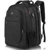 MATEIN Rucksack Herren, Groß Erweiterbarer Laptop Rucksack 15,6 Zoll mit USB Ladeanschluss, Business Reise Backpack Damen, Wasserdicht Anti Diebstahl Rucksäcke Arbeit Schulrucksack Tasche, Schwarz