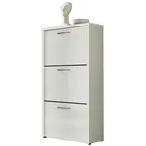 BMG Möbel Siena 61 x 115 x 25 cm 3 Klappen hochglänzend / weiß