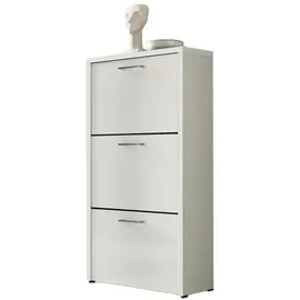 BMG Möbel Siena 61 x 115 x 25 cm 3 Klappen hochglänzend / weiß
