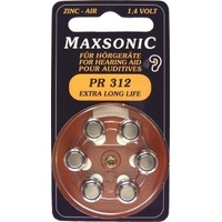 60 Hörgerätebatterien Maxsonic 312