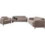 INOSIGN Polstergarnitur »Marone«, (Set, 3 tlg., 3-Sitzer, 2-Sitzer, Sessel), auch einzeln erhältlich, beige
