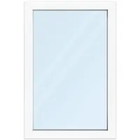 Fenster 80x120 cm, Kunststoff Profil aluplast IDEAL® 4000, Weiß, 800x1200 mm, einteilig festverglast, 2-fach Verglasung, individuell konfigurieren