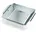 Grillkorb 35 x 30 cm Edelstahl Silber/Weiß