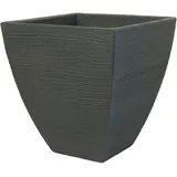 Geli Pflanzkübel Rillentopf quadratisch aus Kunststoff, Farbe:anthrazit