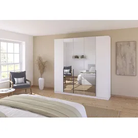 OTTO home Drehtürenschrank AGORDO 226 x 210 x 54 cm Beige/Weiß