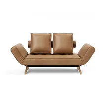 Innovation Living 3-Sitzer INNOVATION LIVING TM "Ghia Schlafsofa, Couch mit Wohlfühl-Faktor", braun, B:178cm H:83cm T:93cm, Sofas, eine große Liegefläche mit geringer Stellfläche, beidseitig abklappbar