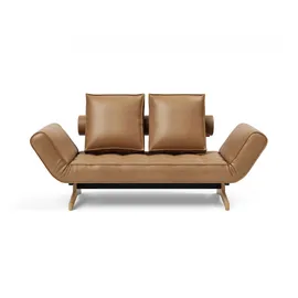 Innovation Living 3-Sitzer INNOVATION LIVING TM "Ghia Schlafsofa, Couch mit Wohlfühl-Faktor", braun, B:178cm H:83cm T:93cm, Sofas, eine große Liegefläche mit geringer Stellfläche, beidseitig abklappbar