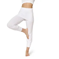 Yoga Hose 3/4 mit Rock BLV50-276 - Weiß - 3XL