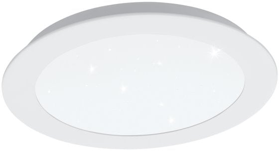 LED Einbaulampe rund EGLO FIOBBO 225mm weiss Kristalleffekt