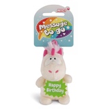 NICI Einhorn Theodor Happy Birthday 8 cm, weiß/pink