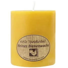 Kerzenfarm Hahn Bienenwachs Stumpenkerze 65x75 mm gelb