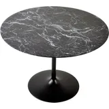 Dynamic24 Tisch Schwarz rund Ø 110cm Esstisch Küchentisch Wohnzimmertisch Esszimmer Küche - Schwarz