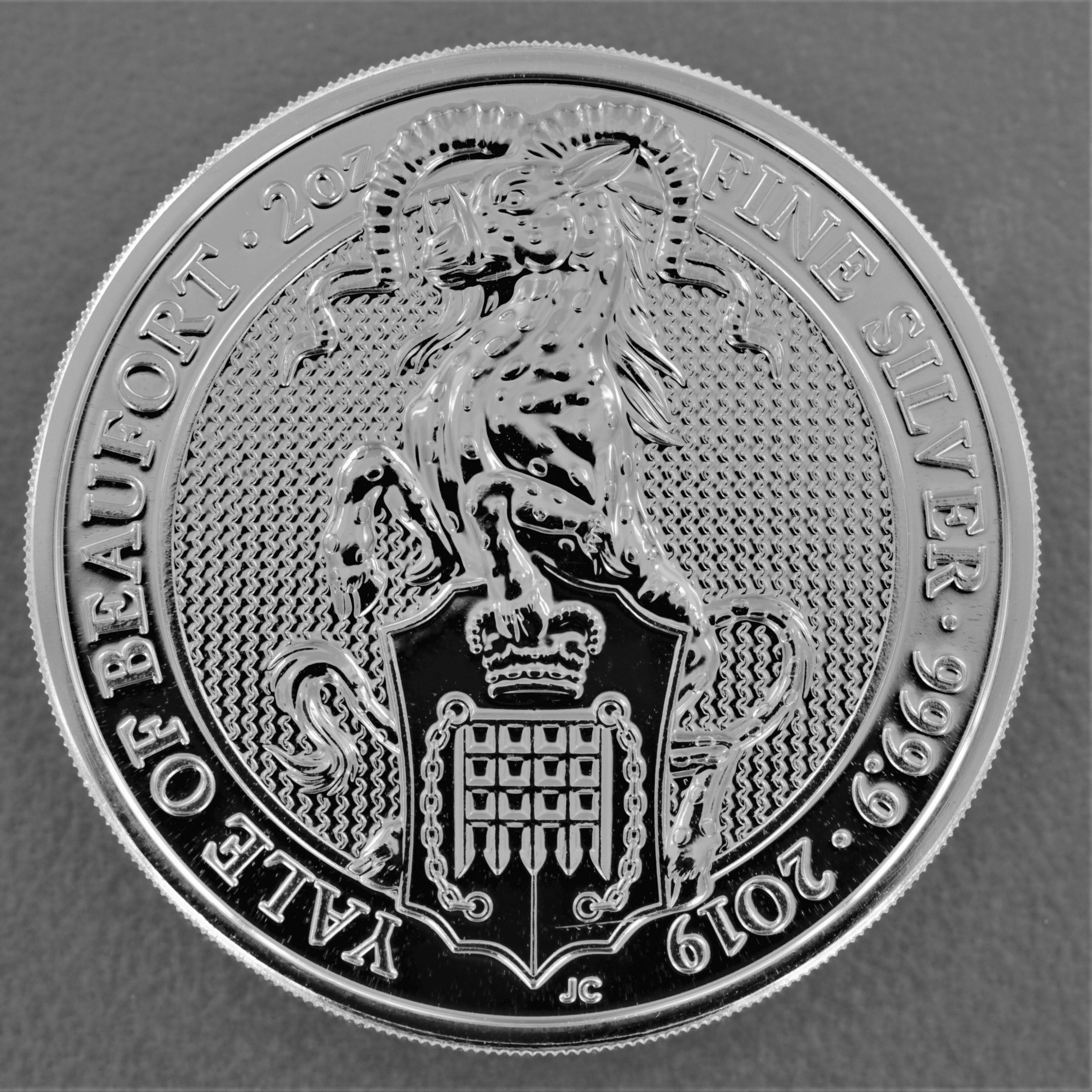 Silbermünze 2oz Yale of Beaufort 2019 The Queen's Beasts (Großbritannien)