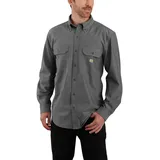 CARHARTT Rugged Flex® Damen-Latzhose aus Segeltuch, lockere Passform, Schwarz, Small - S